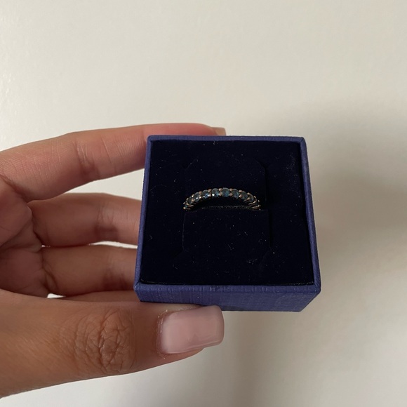 Swarovski Vittore Half Blue & White Ring - Picture 3 of 7